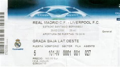 real madrid match ticket price